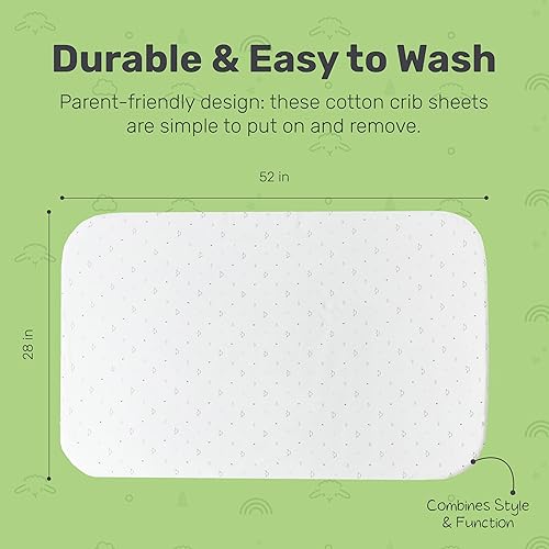 Miniatura 5 de Sábanas cómodas y transpirables para cuna, algodón de alta calidad para un tacto suave y acogedor sueño del bebé, sábanas duraderas para cuna,