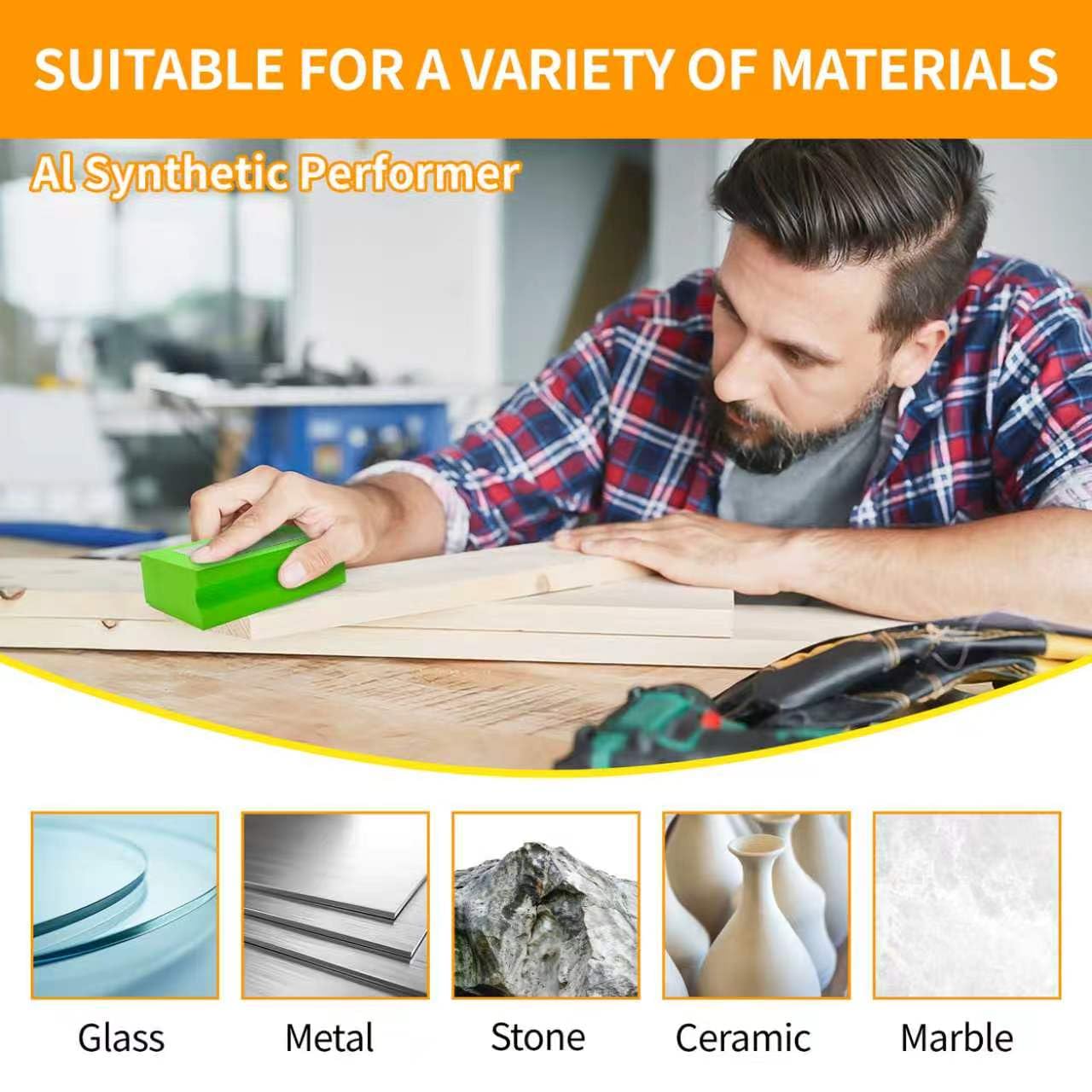Diamond Polishing Pads - 60 Grit for Glass, Wood & Metal -6 Diamond Polishing Pads - 60 Grit for Glass, Wood & Metal -6