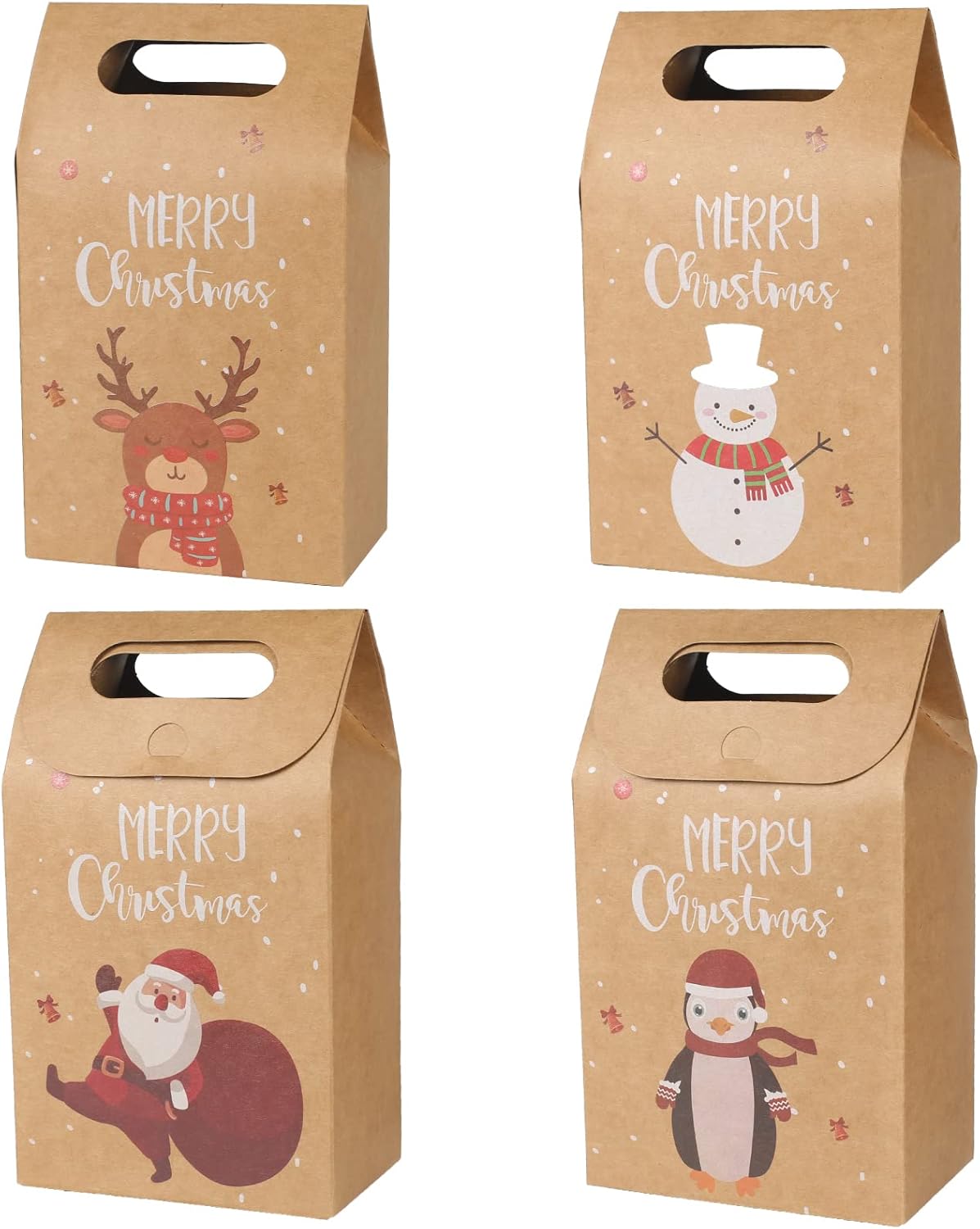 Sacchetti Regalo Natalizi Con Coulisse, Babbo Natale, Pupazzo Di Neve - Foto 6