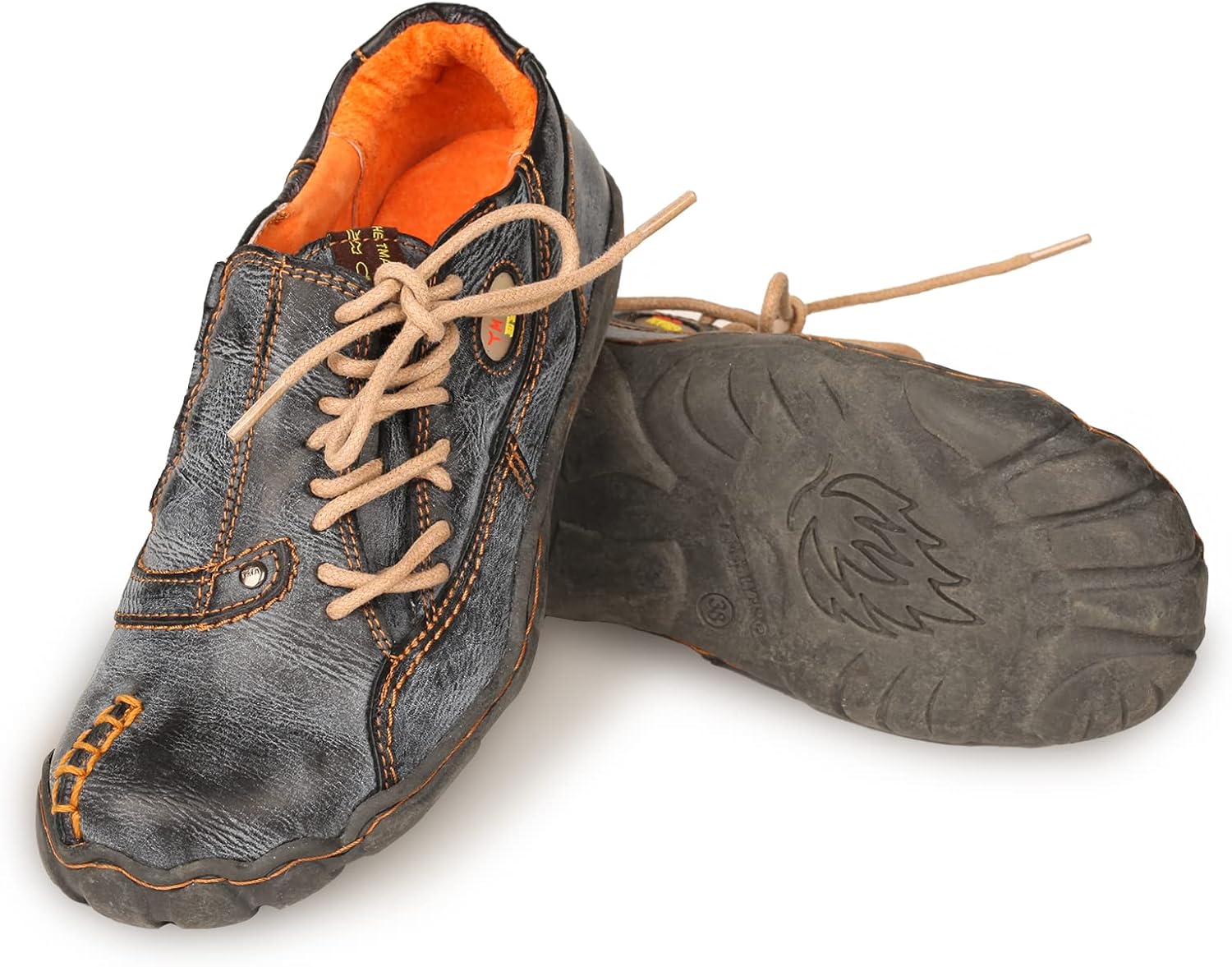 TMA EYES Five Finger Sole Side Lace-Up Leather Woemn Casual Shoes - Image 3