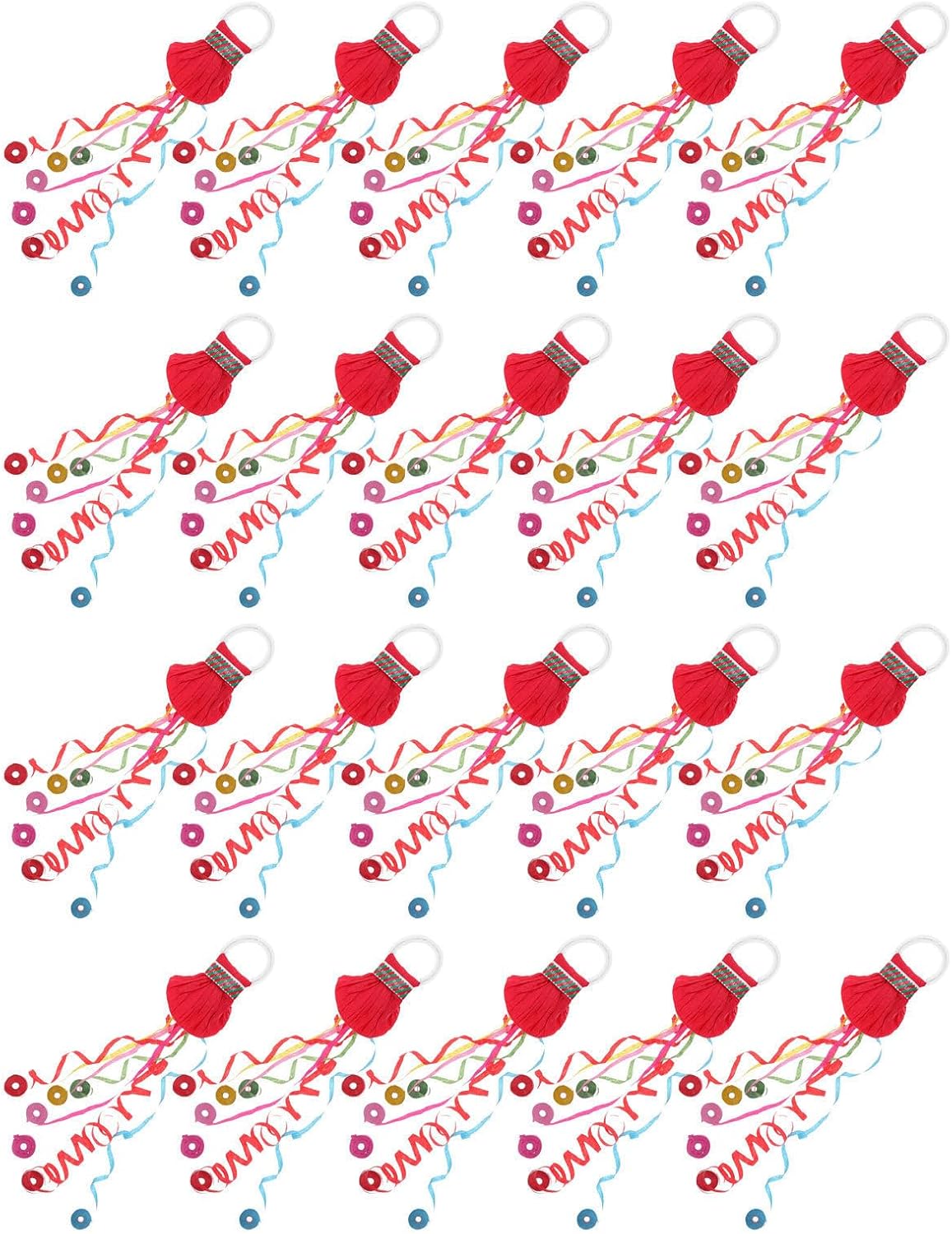 25pcs Hand Throw Confetti Streamers Red Paper Party Decorations