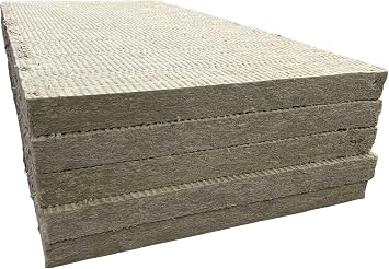 Rockwool, Roxul, Mineral Wool Board, 2" Thick 2 x 4, 5-Pack 8 lb Density Outperforms 6 lb Soundproofing Fire Resistant Insulation Batts