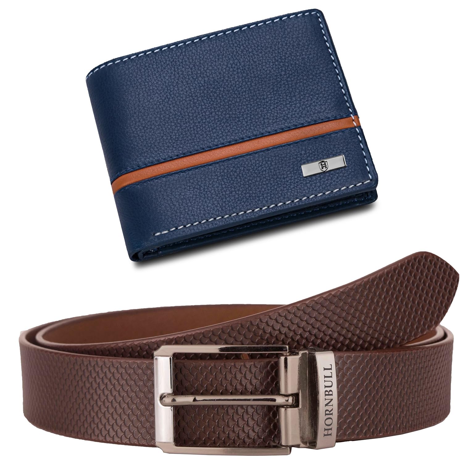 HORNBULL Denial Leather Wallet for Men | Wallets Men with RFID Blocking | Men Wallet (Bw69150), Blue