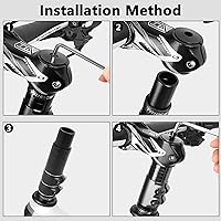 Vista 3 de Extensor ajustable para manillar de bicicleta que aumenta la altura de la barra hasta 5.3 pulgadas para la mayoría de bicicletas de carretera, MTB