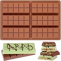 Fimary Non-Stick Silicone Chocolate Bar Mold for Dubai Pistachio, Candy & Snacks - Food Grade Deep Mold