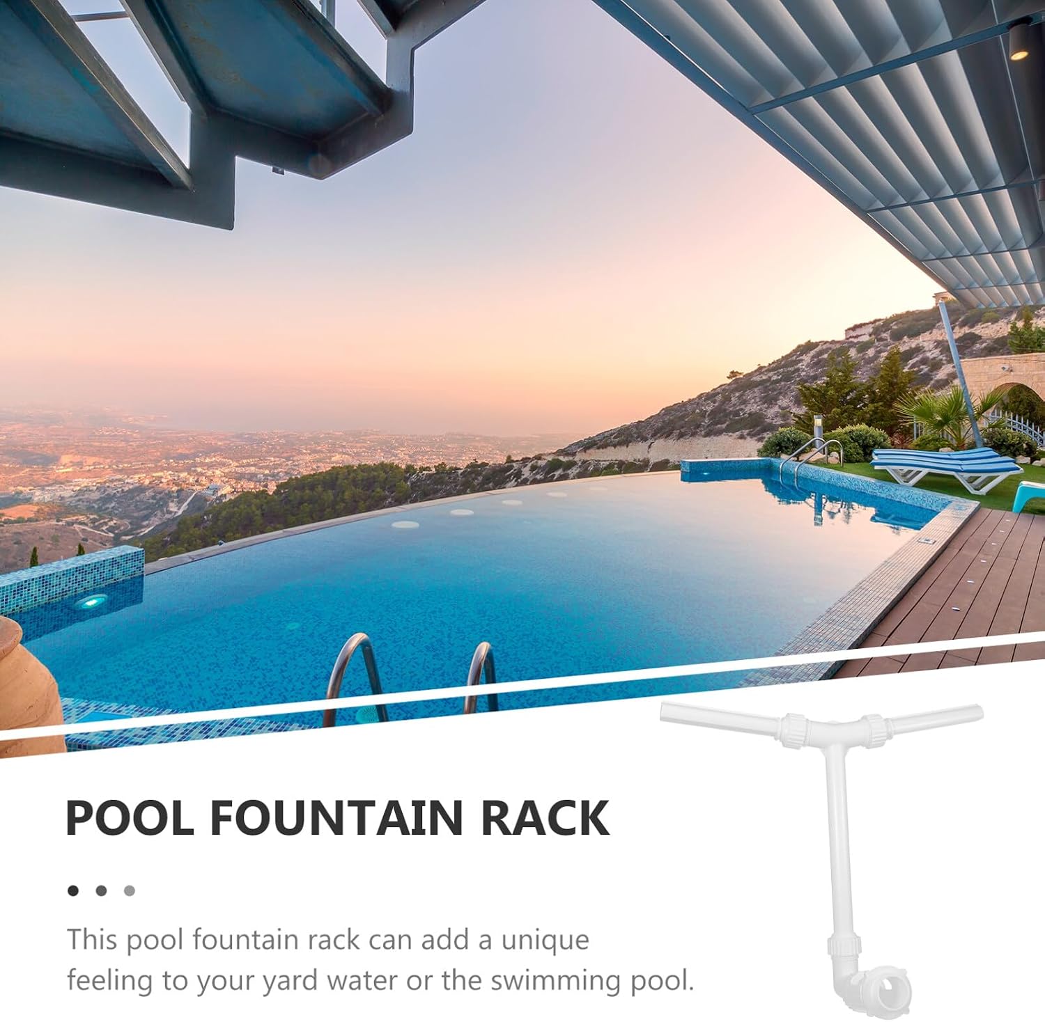 SUPVOX Underground Pool Fountain Rack Water Feature Bracket for Swimming Pools Easy to Install Fountain Accessory for Outdoor Spaces