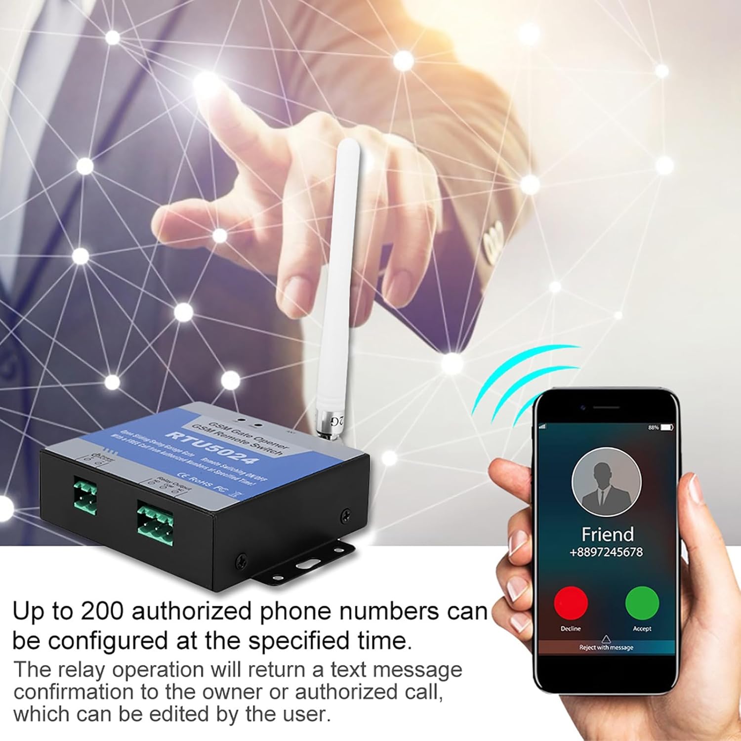 RTU5024 GSM Gate Opener 4g GSM Gate Opener RTU5024 Mobile Phone Access Controller Remote 4g GSM gate Control Switch 4g GSM Relay Switch
