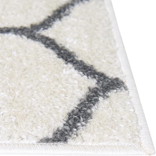 Miniatura 124 de Rugs.com Lattice Frieze Collection Alfombra – 4 x 6 pies, alfombra mediana negra perfecta para salas de estar, comedores grandes, planos abiertos