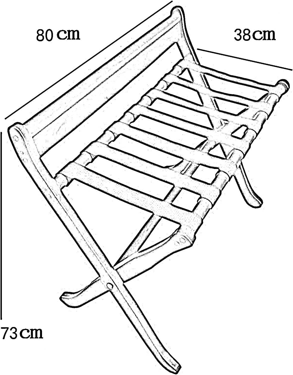 Portaequipajes para habitación de Invitados, Soporte Plegable para Maletas, portaequipajes para Dormitorio de Hotel, Perchero Plegable de Madera Maciza para habitación de