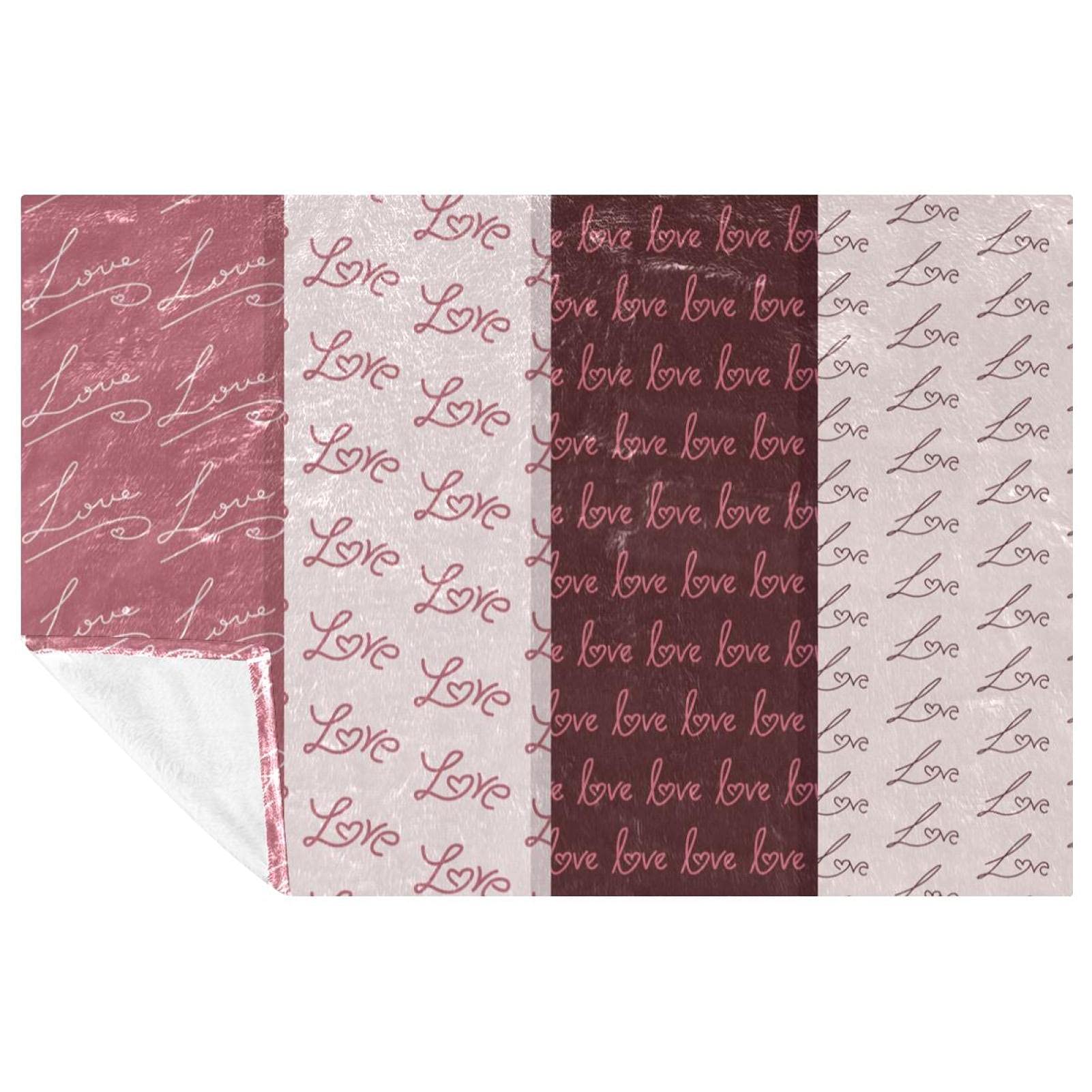 Couverture douce Love 150x100 cm plaid chaud pour lit