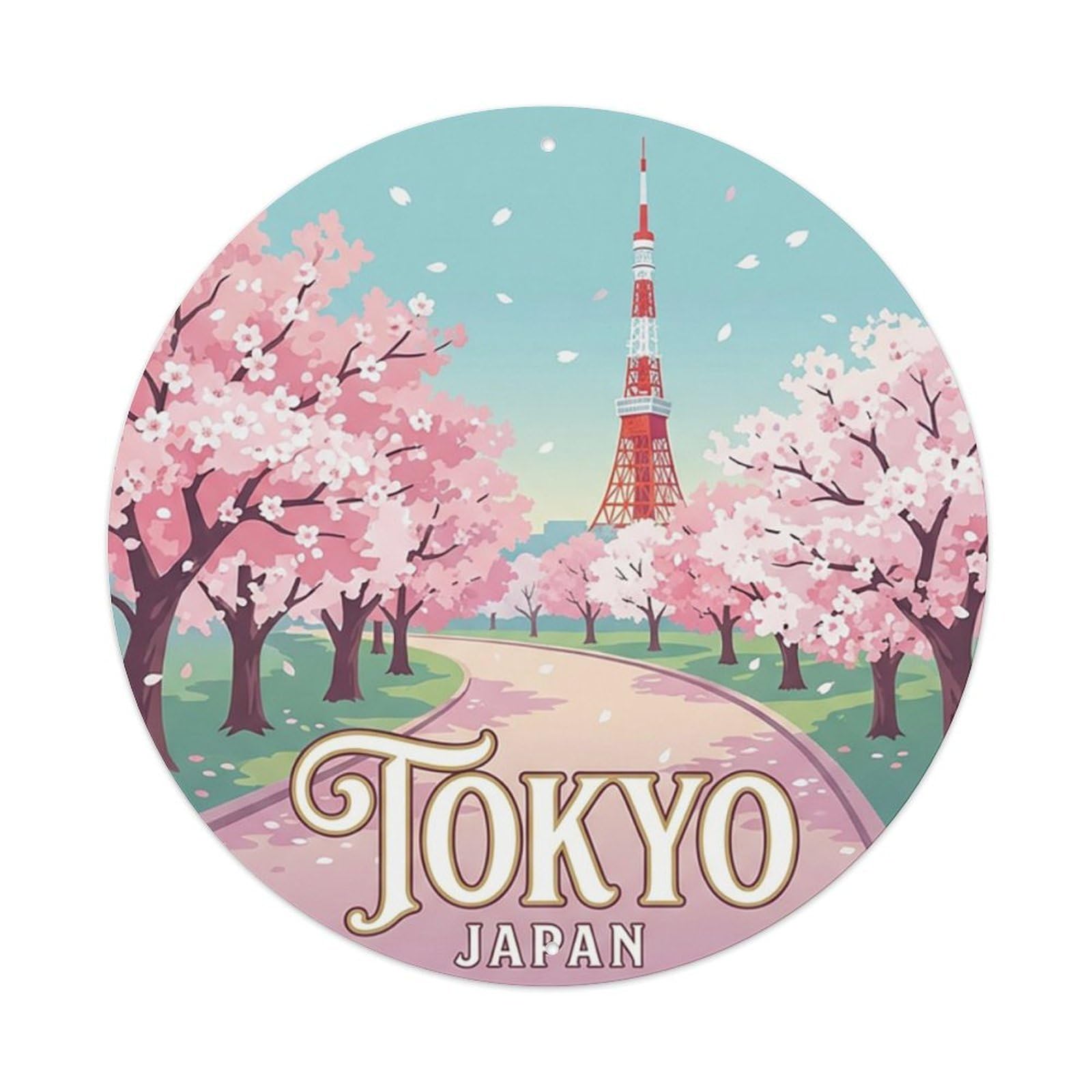 Tokyo Japan Metropolis Travel Cultural Urban Heritage Metal Tin Sign