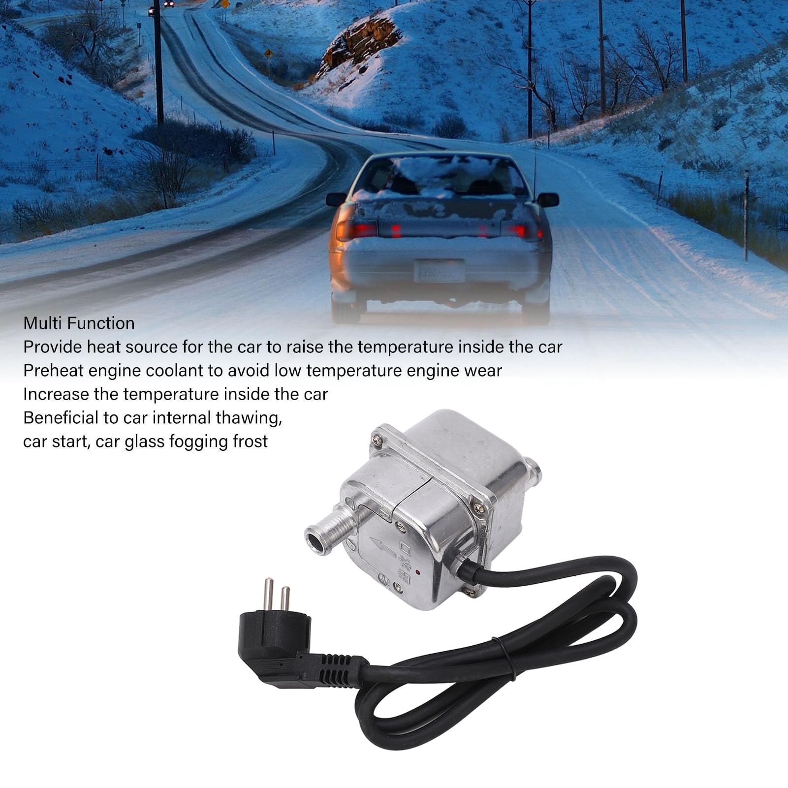 Calefactor para Coche, Calefactor de Motor, Enchufe Europeo 220V 250V, descongelación de Cristales, Arranque en frío, pr