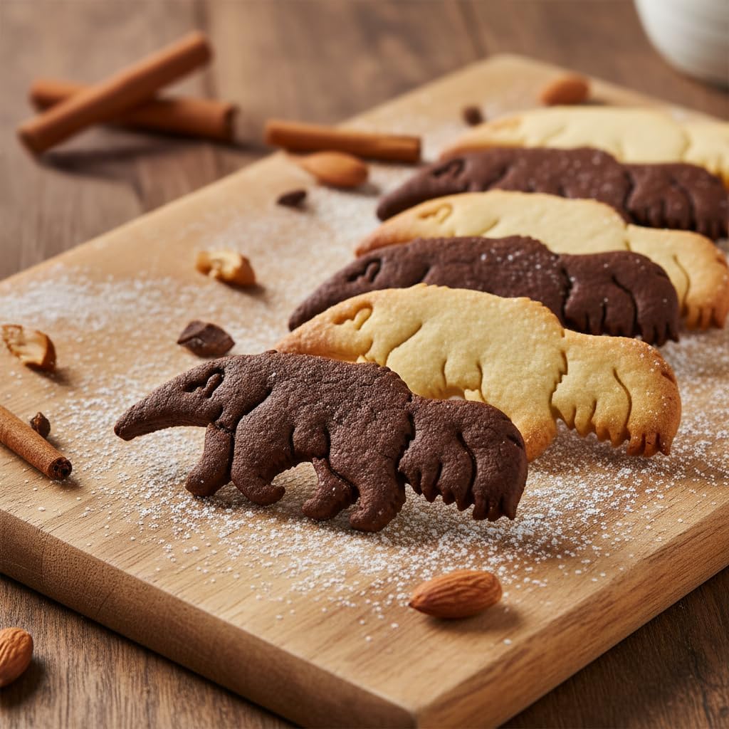 BAKERLOGY Realistic Anteater Cookie Cutter – Bake Exotic Animal Biscuit Treats, Vermilingua, Tamandua, South American Wildlife, Ideal for Baking, Fondant, Craft