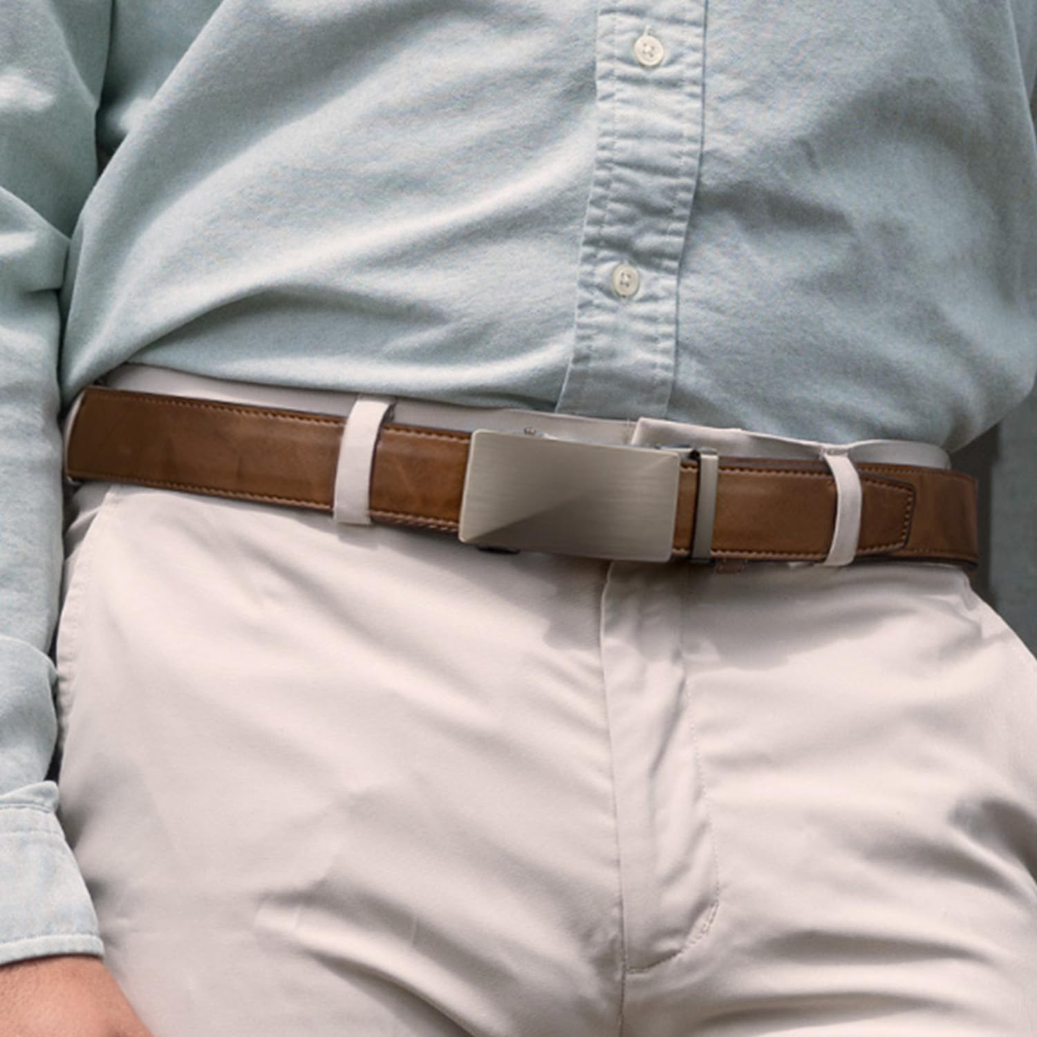 Zitahli Belt Men 2 Pack - Slide Leather Ratchet Belt Adjustable for Mens Gifts 1 3/8-Cut for Perfect Fit,Men's Accessories - Image 8