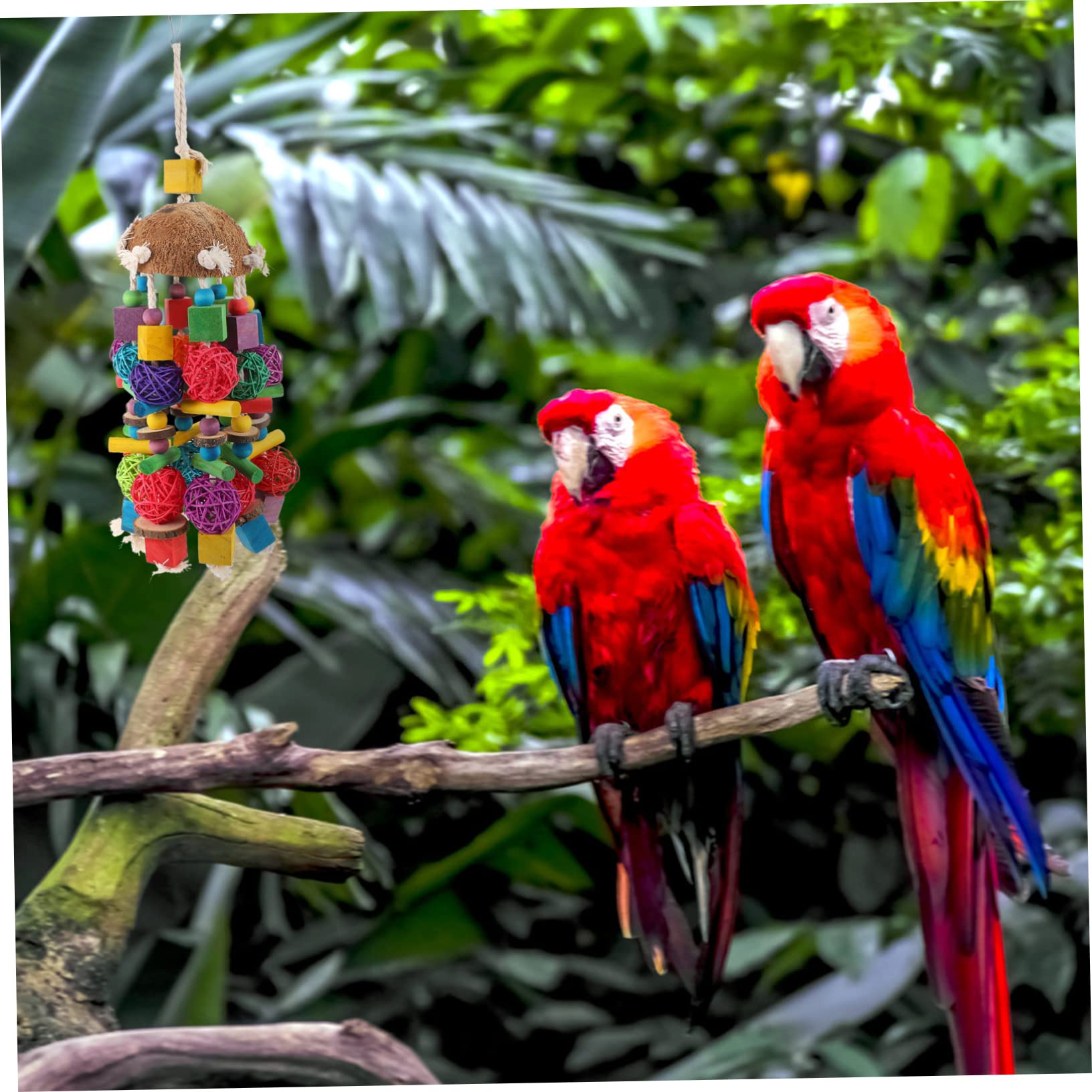 1piezas Juguete para Aves De Masticar Diseño y Divertido Juguete para Periquitos y Accesorios De Entretenimiento para Jaulas De Aves Material Seguro y