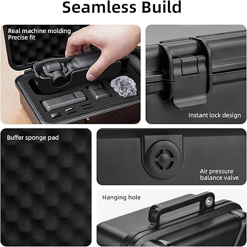 Miniatura 6 de BRDRC Estuche de bolsillo 3, funda rígida impermeable, bolsa de almacenamiento portátil de viaje para DJI Osmo Pocket 3 Creator Combo Accesorios
