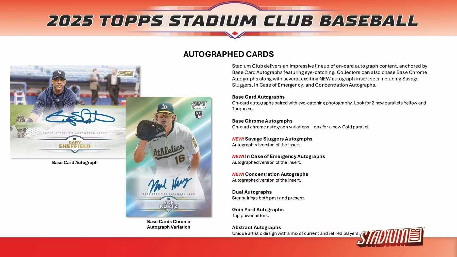 Topps Stadium Club Baseball Mega Boîte 2025 2 parallèles sépia