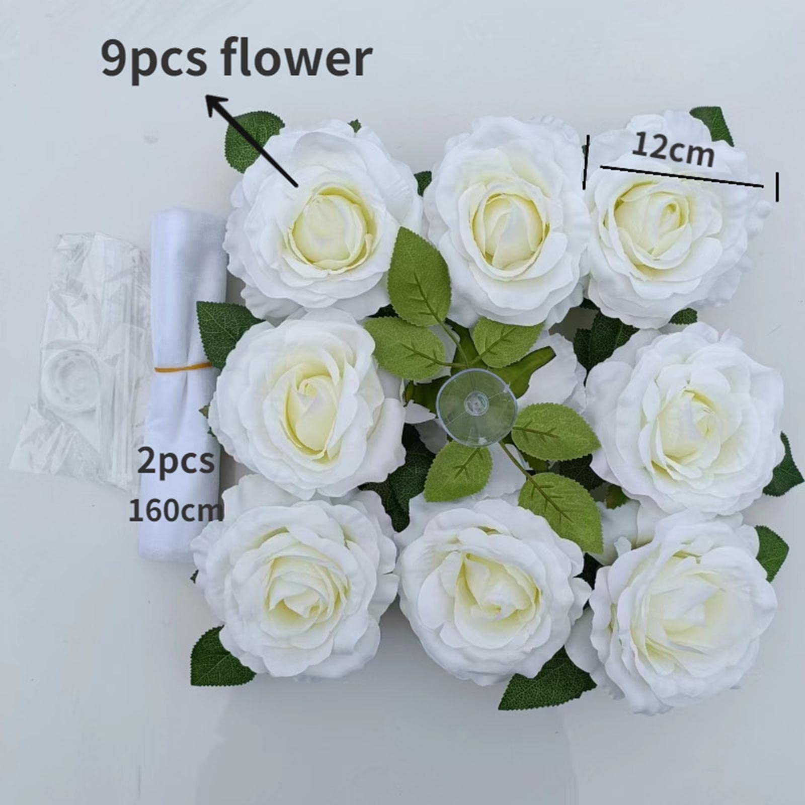 3 Set mit Hochzeitsschleifen für Auto, Blumendekoration, DIY, für Zeremonie, Festival, Kirche, Weiß
