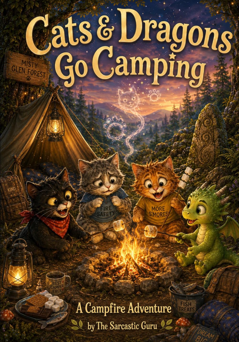 Cats& Dragons Go Camping: A Campfire Adventure