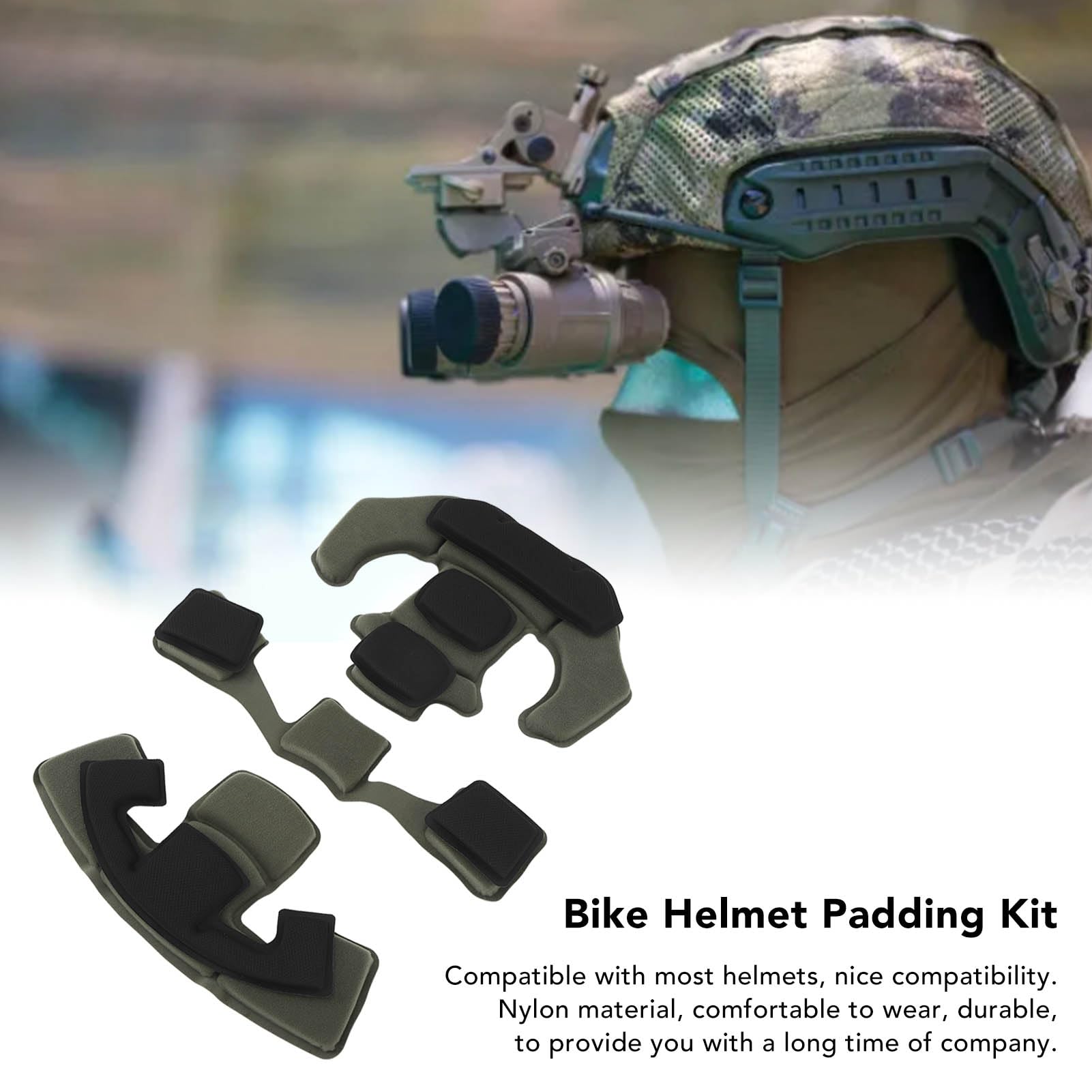 Kit Imbottitura Schiuma Per Casco Bici Con Fodera E Strappi - Universale