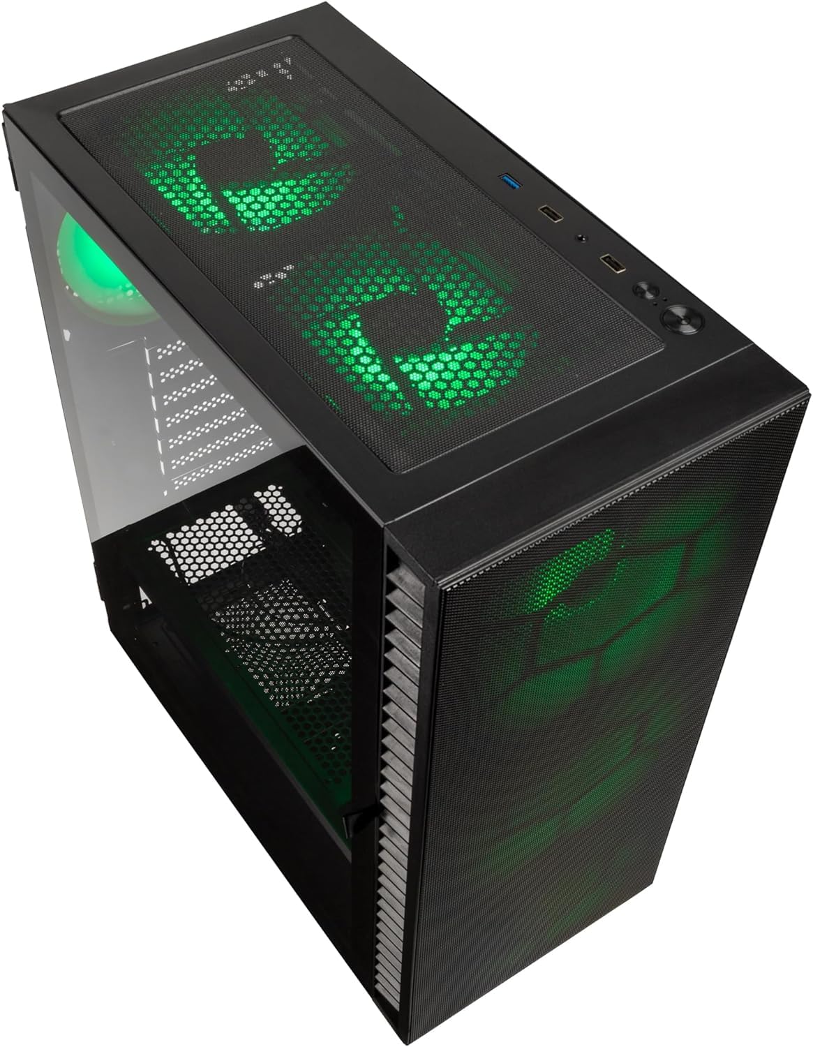 EMCA4 Computer Gaming PC Assemblato Fisso Ryzen 7 5700X - RTX 5060 8GB - SSD M.2 1TB nvme - Ram 32GB DDR4 3200Mhz - 6 ventole RGB - WIFI - Windows 11