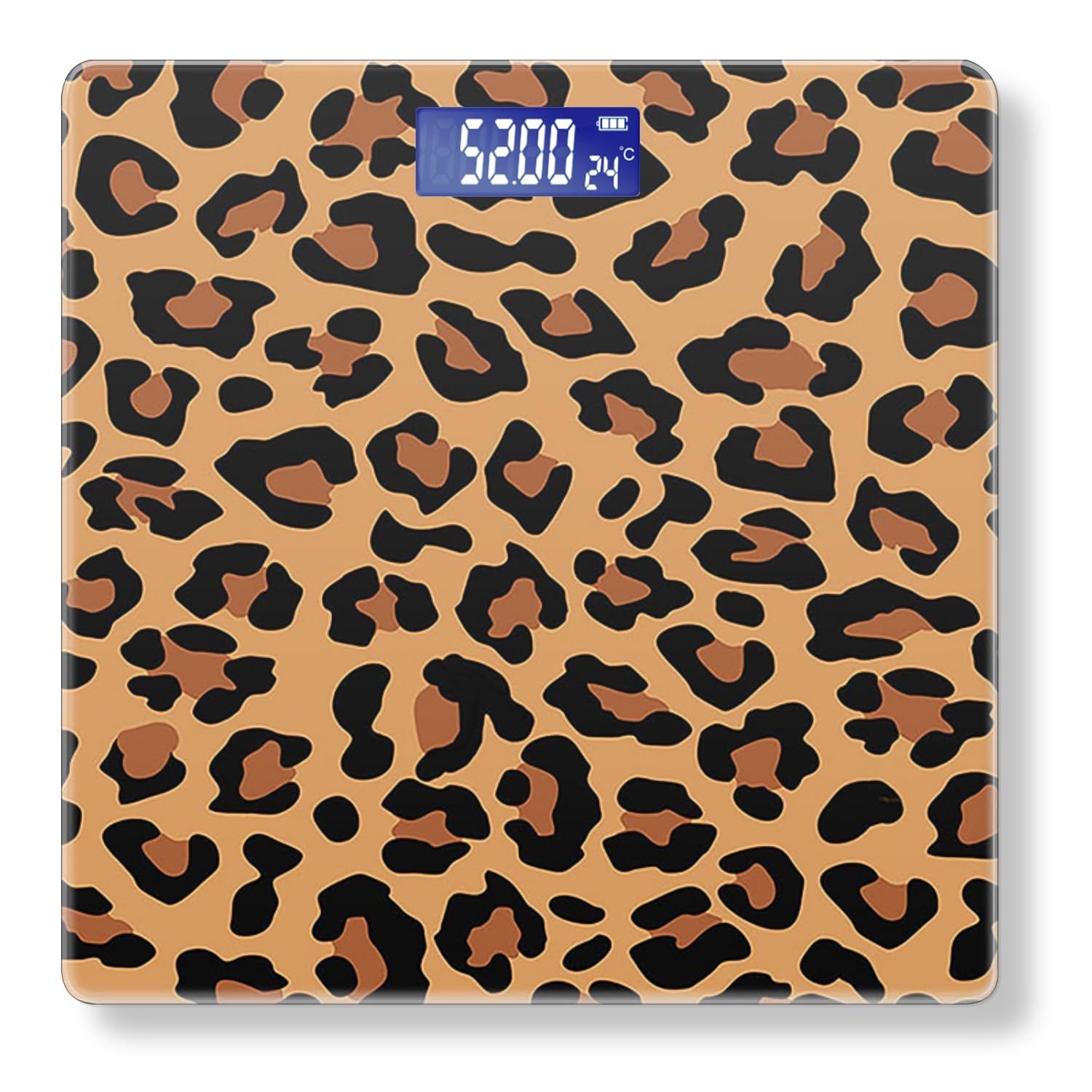 Digital Bathroom Scale for Body Weight Highly Precision Personalized Weight Scale 400 lbs with Backlit Display for Home-Brown