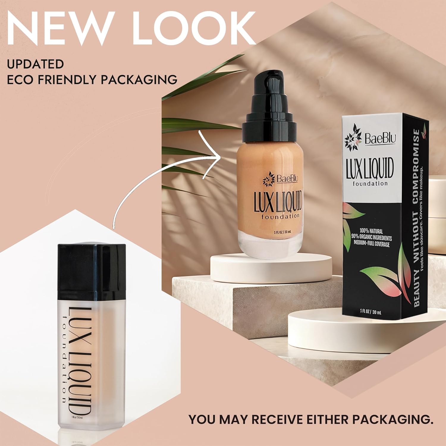 BaeBlu Organic Aloe-Based LUX Liquid Foundation, Natural Vegan Gluten-Free Made in USA, Nutmeg - Image 5