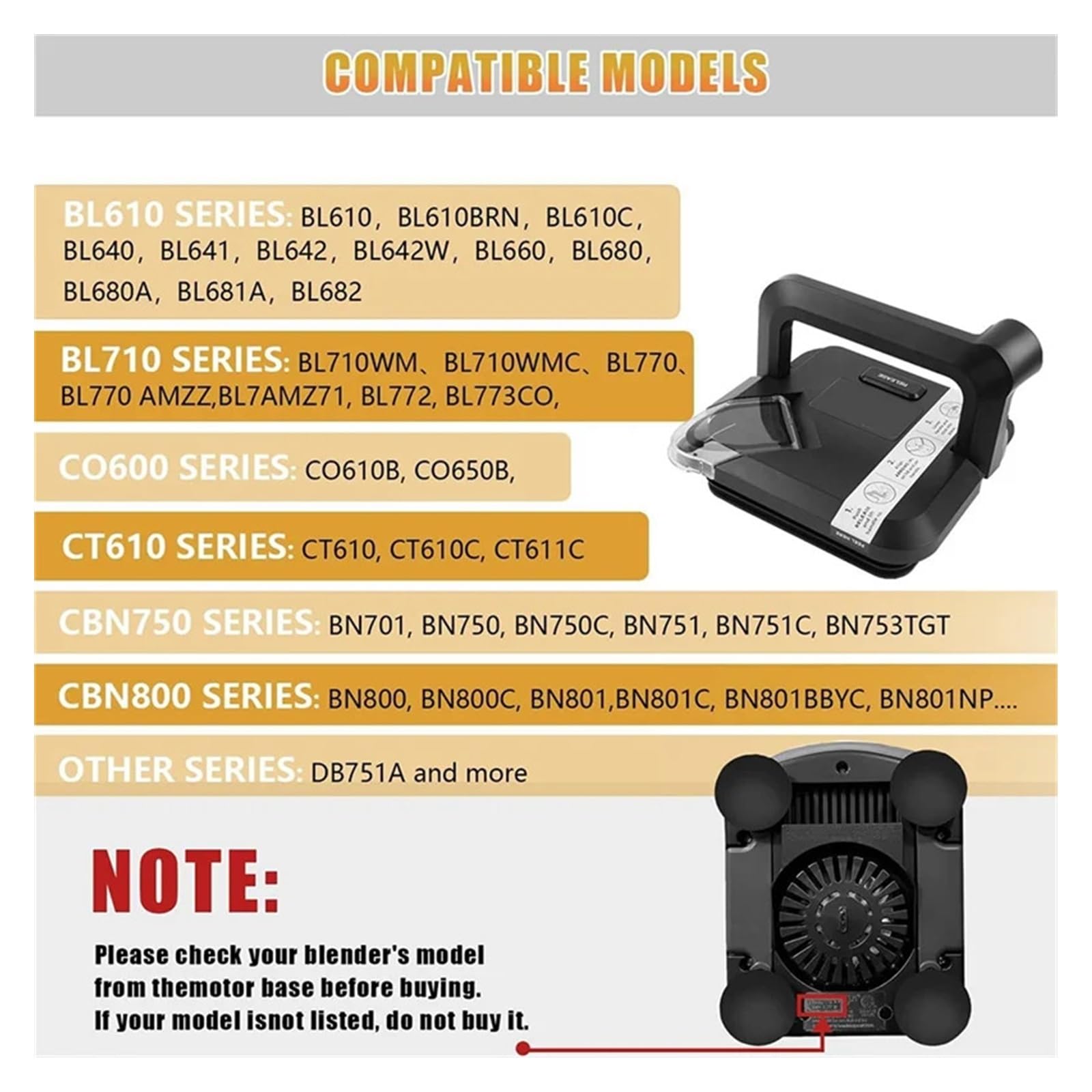 Couvercle Verrouillable A01V, Compatible Avec Les Pichets Ninja XL De 72 Oz, Couvercle Supérieur Carré For BL610, BL710WM Et BN701 (couvercle Uniquement)