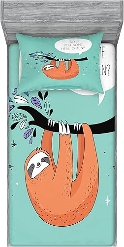 Miniatura 402 de Ambesonne - Juego de sábanas bajeras y fundas de almohada, diseño clásico botánico, plantas de jardín vintage, juego de 3 piezas con estampado