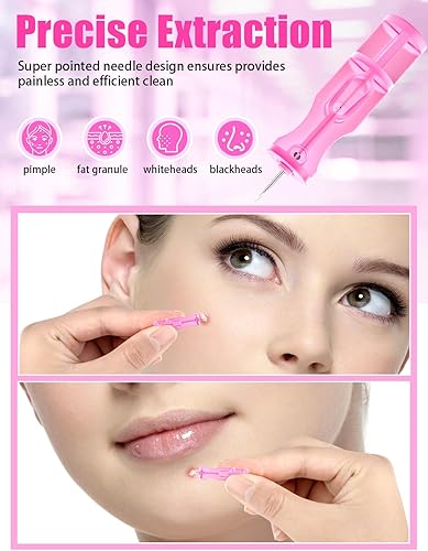 Miniatura 3 de Lancetas para extracción facial, paquete de 50 herramientas desechables para agujas de acné, kit de eliminación de puntos negros para piel clara