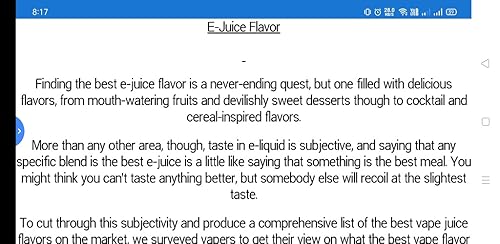 E-Juice Flavor