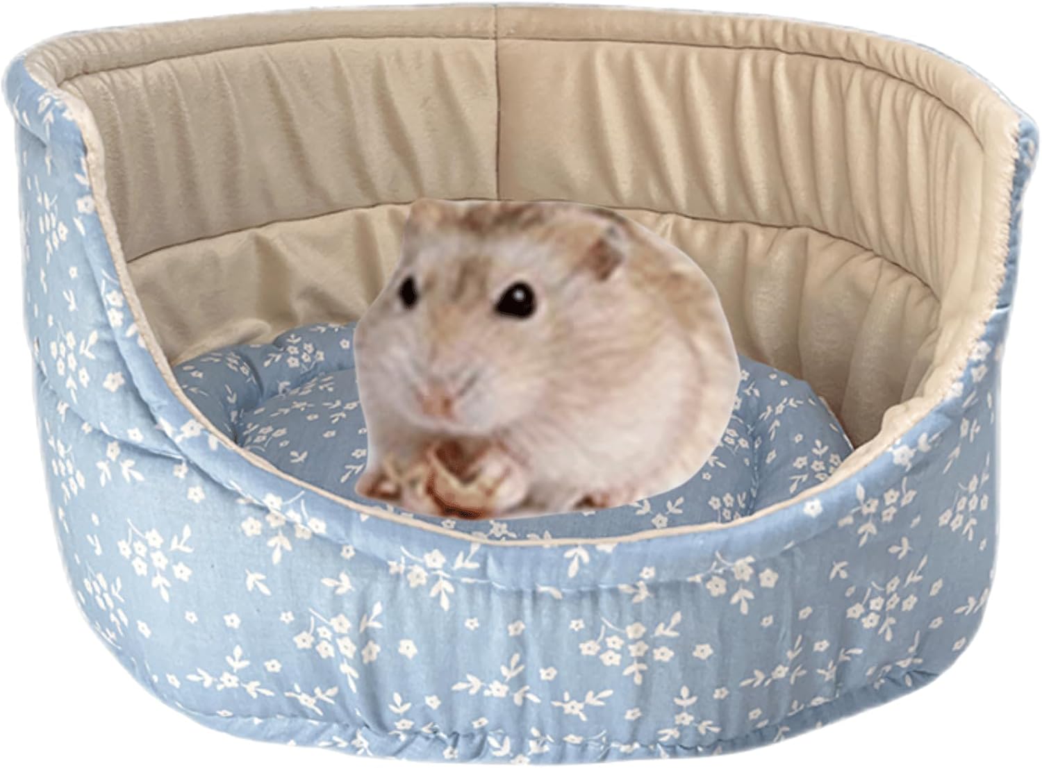 Hamster Mini Bed, Warm Small Pets Animals House Bedding, Lightweight Cotton Sofa for Dwarf Hamster Color Randomly (Dia. 13.78 in)