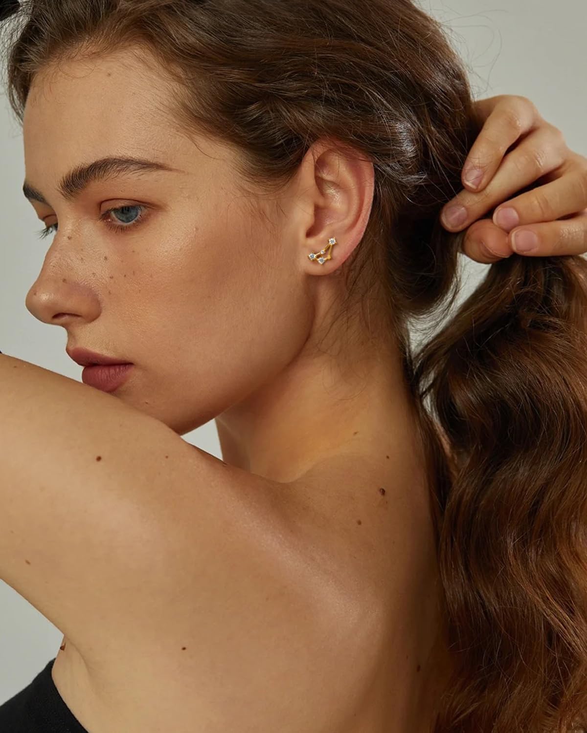 925 Sterling Silver Constellation Post Earrings for Women, 18K Gold Plated Zodiac Stud Earrings, Personalized Horoscope Celestial Jewelry Birthday Christmas Gifts for Women Wife Girlfriend - Image 5