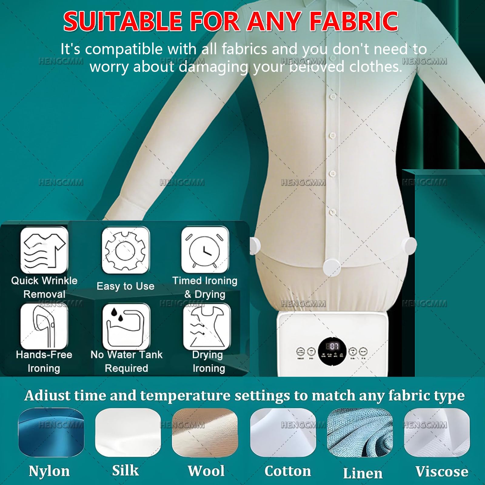 Maniquí de Planchado Automático 2 En 1, Camisas Y Pantalones, Secado Y Planchado, Planchadora Inflable, Planchadora Automática Humanoide Táctil, Plancha con Maniquí A