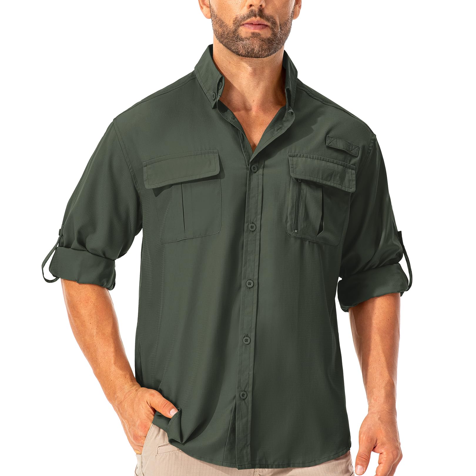 Chemise Safari Femme UV UPF 50+ - Manches Longues Respirante - Idéale Randonnée, Voyage & Protection Solaire