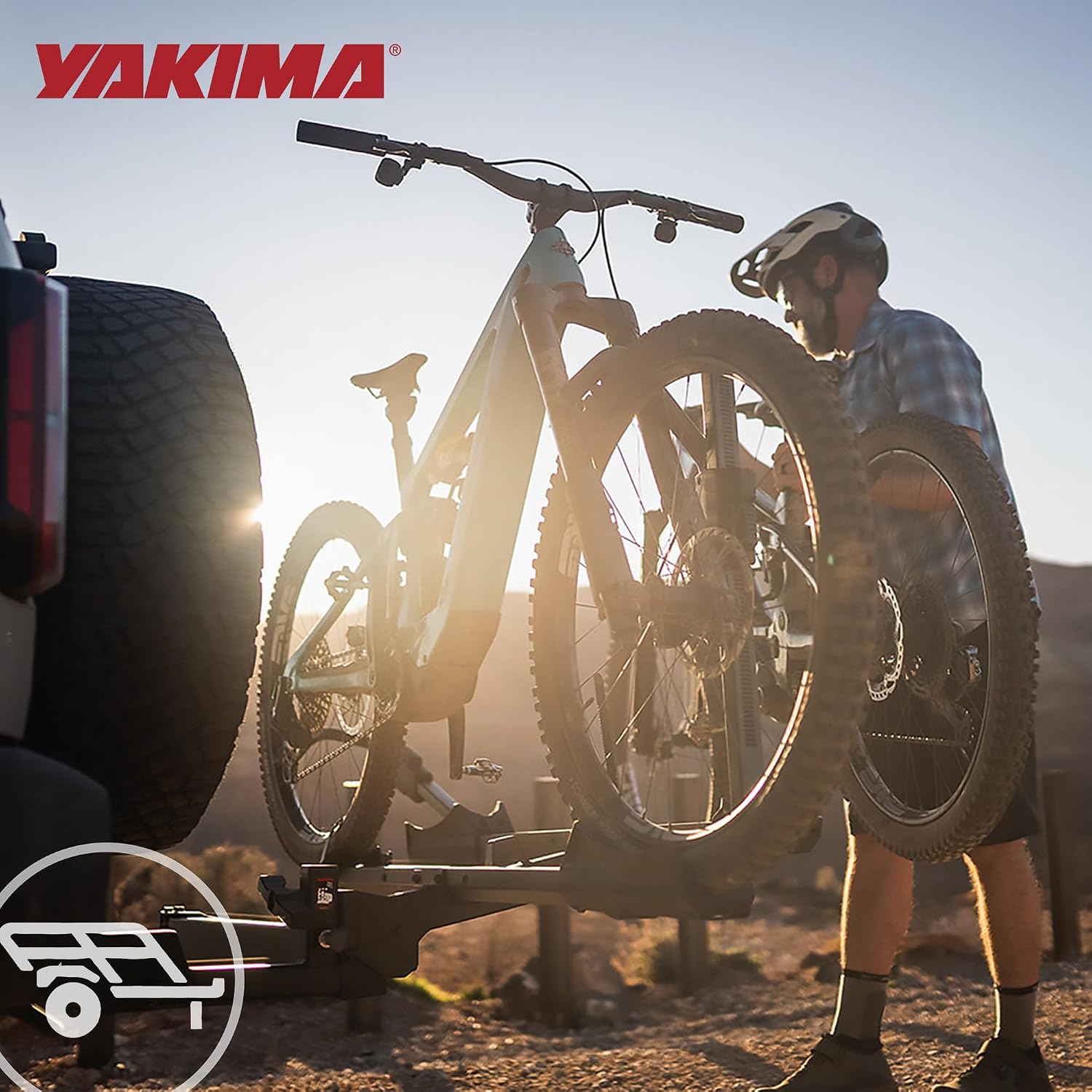 Yakima StepUp Swing 2-Bike Metal Swing-Away Rack, Fits 2" Receivers, Rear Vehicle Carrier for Cars, SUVs & Trucks with Stadium Seating & Offset Trays