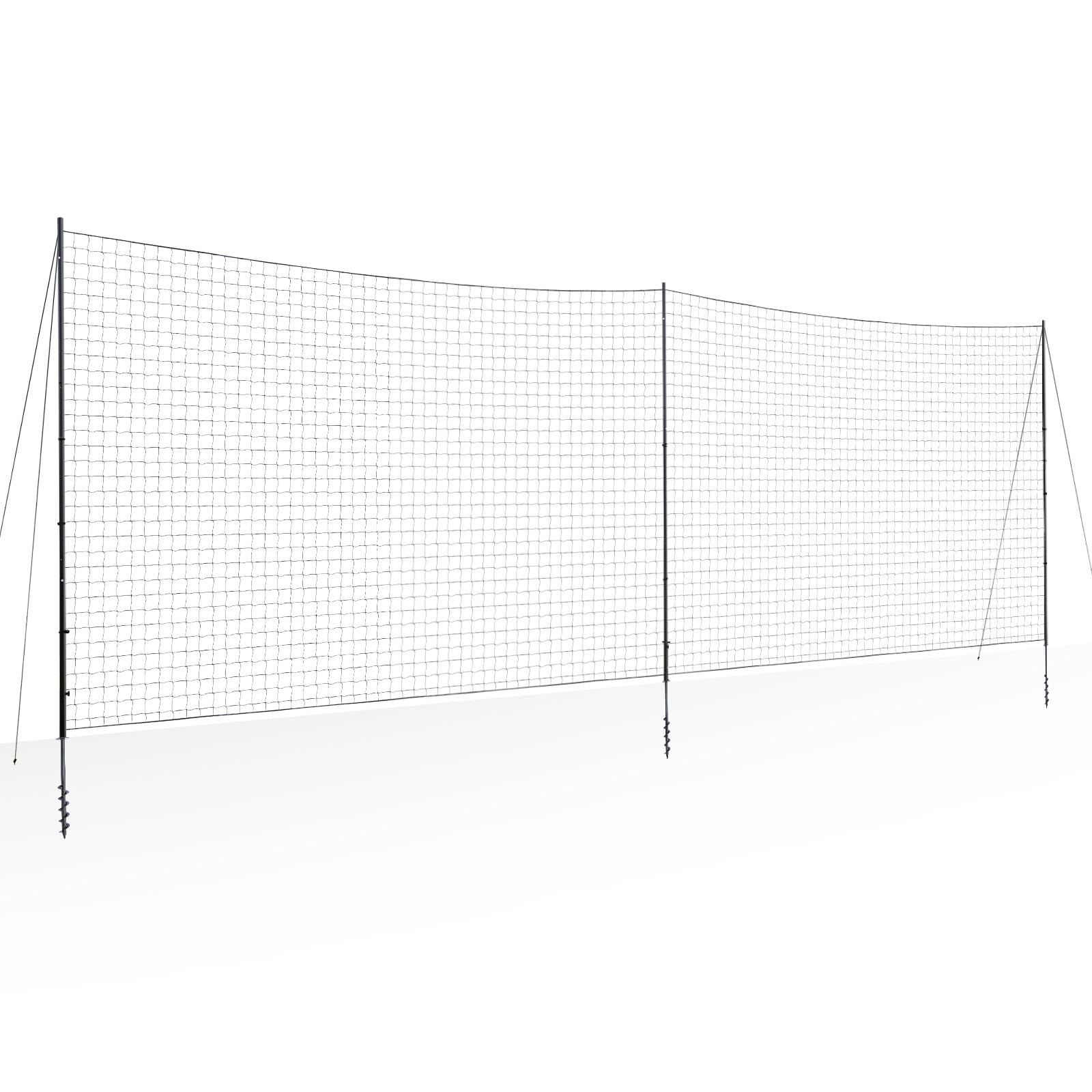 Megagreen 30FT X 12FT Ball Stop Net Systerm Soccer Backstop Net Sports Practice Barrier Ball Hitting Netting High Impact Heavy Duty Containment Net