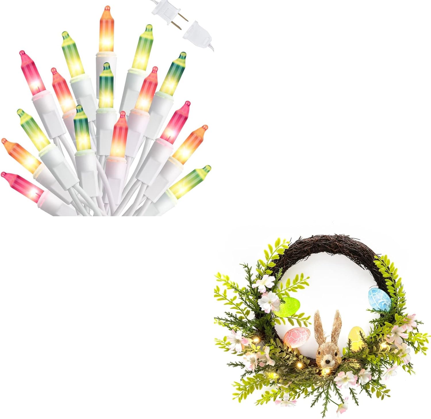 Toodour Easter Pastel Lights 33ft 100 Count Incandescent