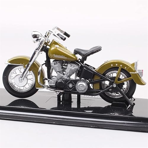 Miniatura 6 de Clásicos Escala 1/18 Antigua 1953 74FL Hydra Glide Bike Diecast Vehículo de Juguete Modelo de Motocicleta Mini Moto de Niños Regalo