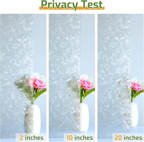 Miniatura 7 de LUTE Película de privacidad para ventana, diseño de arco iris, adhesivo decorativo 3D, adhesivo estático, no adhesivo, extraíble, adhesivo para