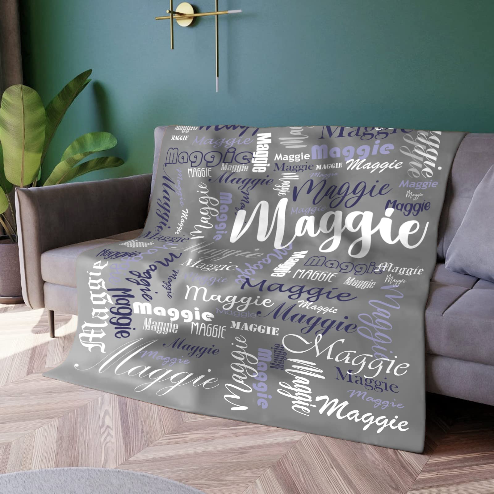 NIBESSER Manta Personalizada Con Nombre Y Texto Cálido Suave Manta Polar Y Franela Cómodo Ideas Regalo Para Familiares Amigos Niños Para Cumpleaños Navidad Aniversario, Mascota, 150x200 Cm