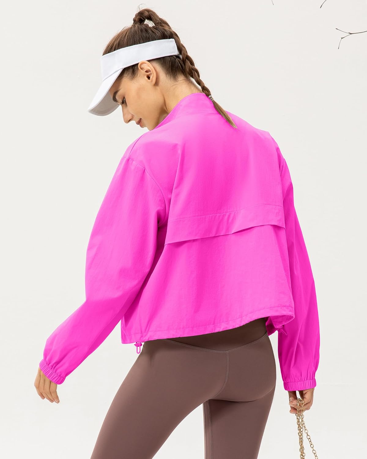 Gacaky Women's Lightweight Athletic Jacket Sun Protection Full Zip Long Sleeve Shirts Workout Track Jackets with Pocket