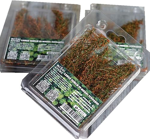 Miniatura 6 de Cayway Paquete de 2 césped artificial de simulación de césped estático en miniatura para bricolaje, modelo, tren, paisaje, ferrocarril, paisaje,