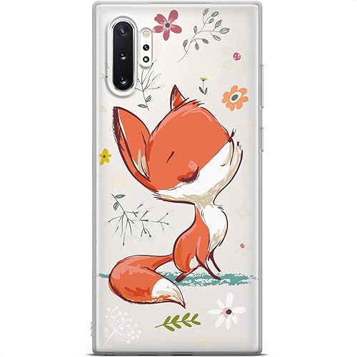 Miniatura 4 de Funda de teléfono compatible con Samsung Galaxy S23 Ultra S22 5G S21 FE S20 S10 Note 20 TPU Animal Fox cubierta ligera floral flexible silicona