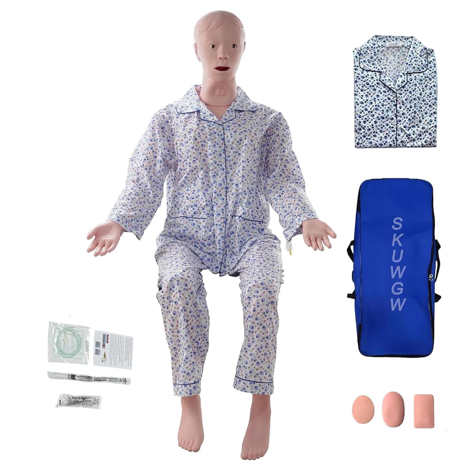 Medical Mannequin for Training – Female 5.4ft Life-Size Nursing Manikin, Full-Body Patient Care Mannequin with 3 Muscle Modules & Urinary System for