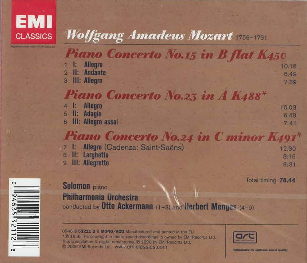【中古】 Piano Concertos 20ー23 / Philharmonia Orchestra 中古】 Piano Concertos 20ー23 / Philharmonia Orchestra