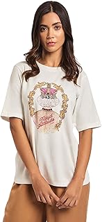 تيشيرت عصري مصنوع من القطن الفاخر دالي دريس مطبوع بأكمام قصيرة للنساء DDWxx009123