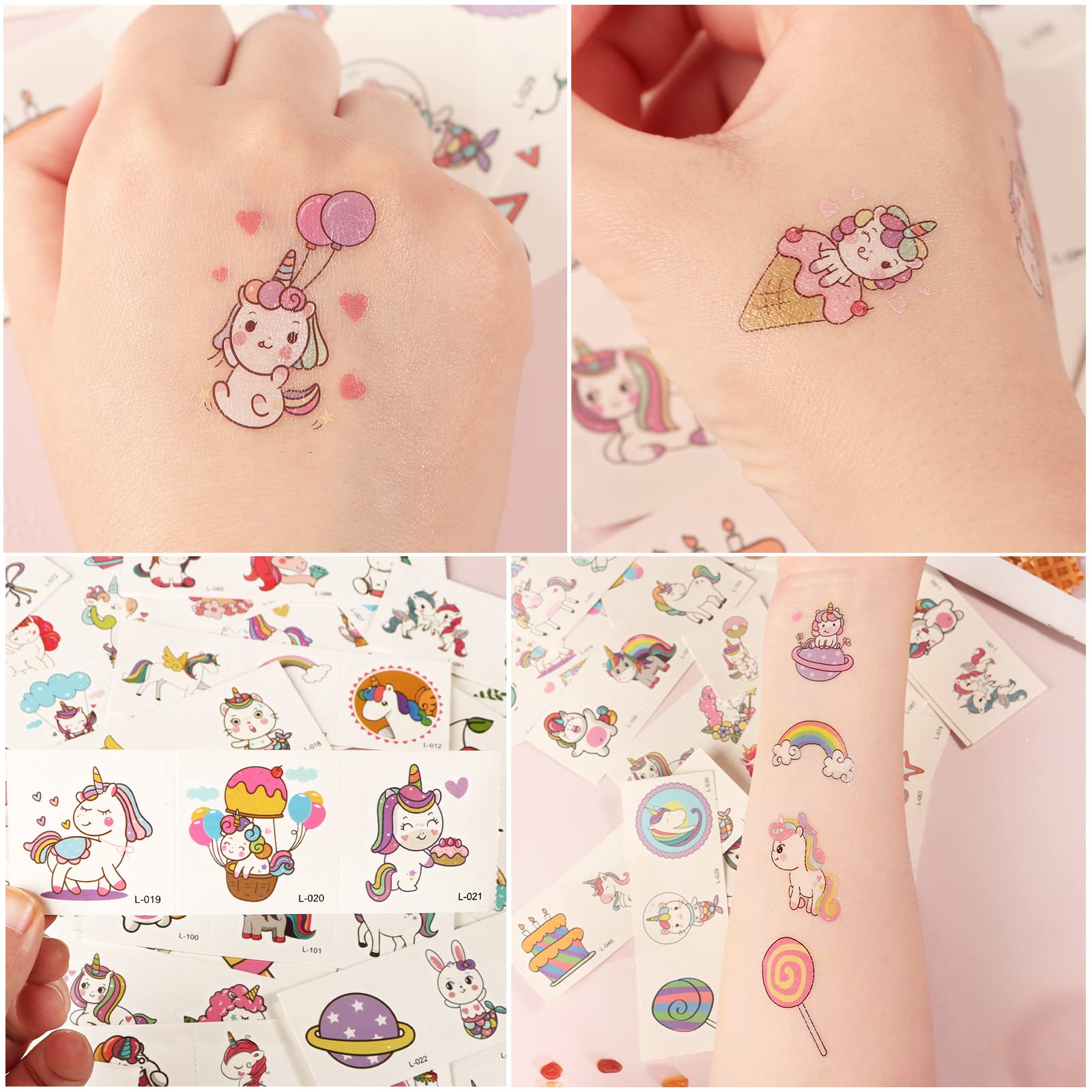 Tatuajes Temporales Dorados De Unicornio Para Niños – 12 Hojas Impermeables, Regalo Perfecto Para Cumpleaños Y Fiestas