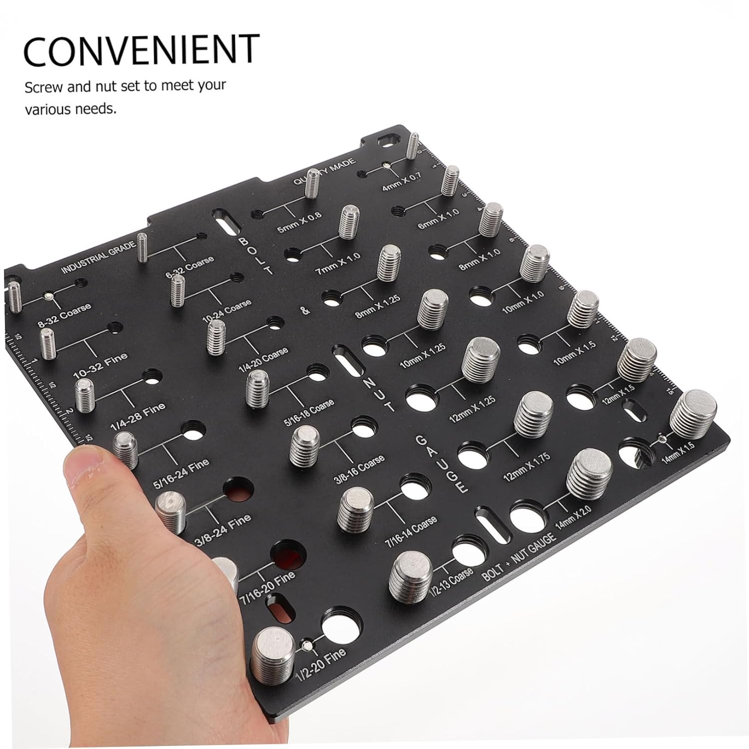 CHILDWEET Thread Gauge Size Tool Bolt Thread Gauge Bolt Thread Checker for Accurate Measurement and Easy Usage