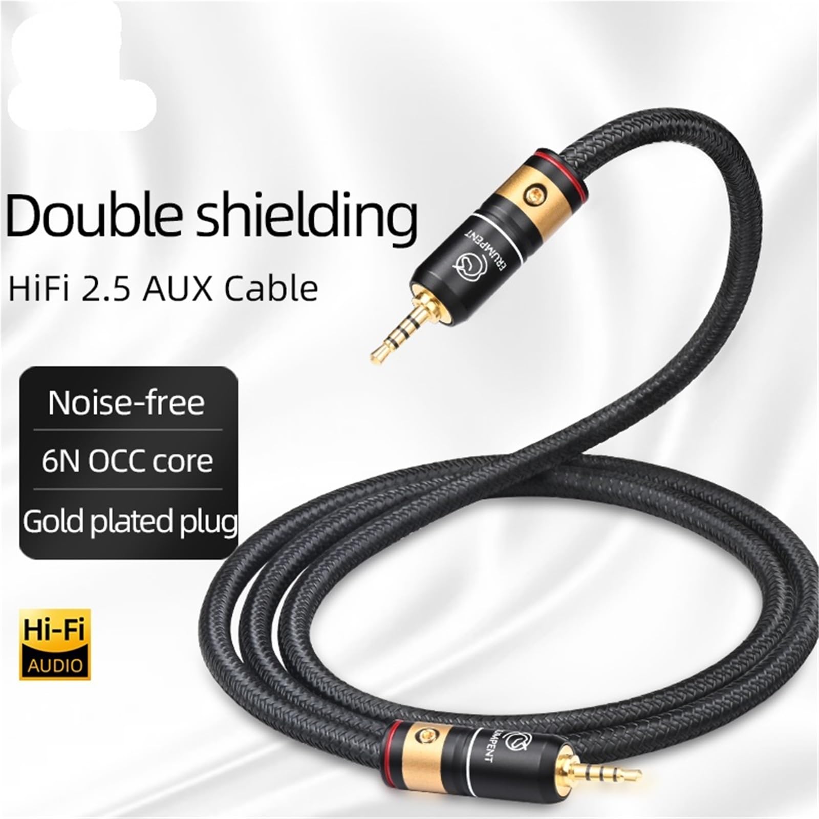 Kabel audio Hi-end 6N HiFi 2,5 mm do słuchawek 2,5 mm pozłacany męski kabel audio zrównoważony DAC audio kabel (3 m)